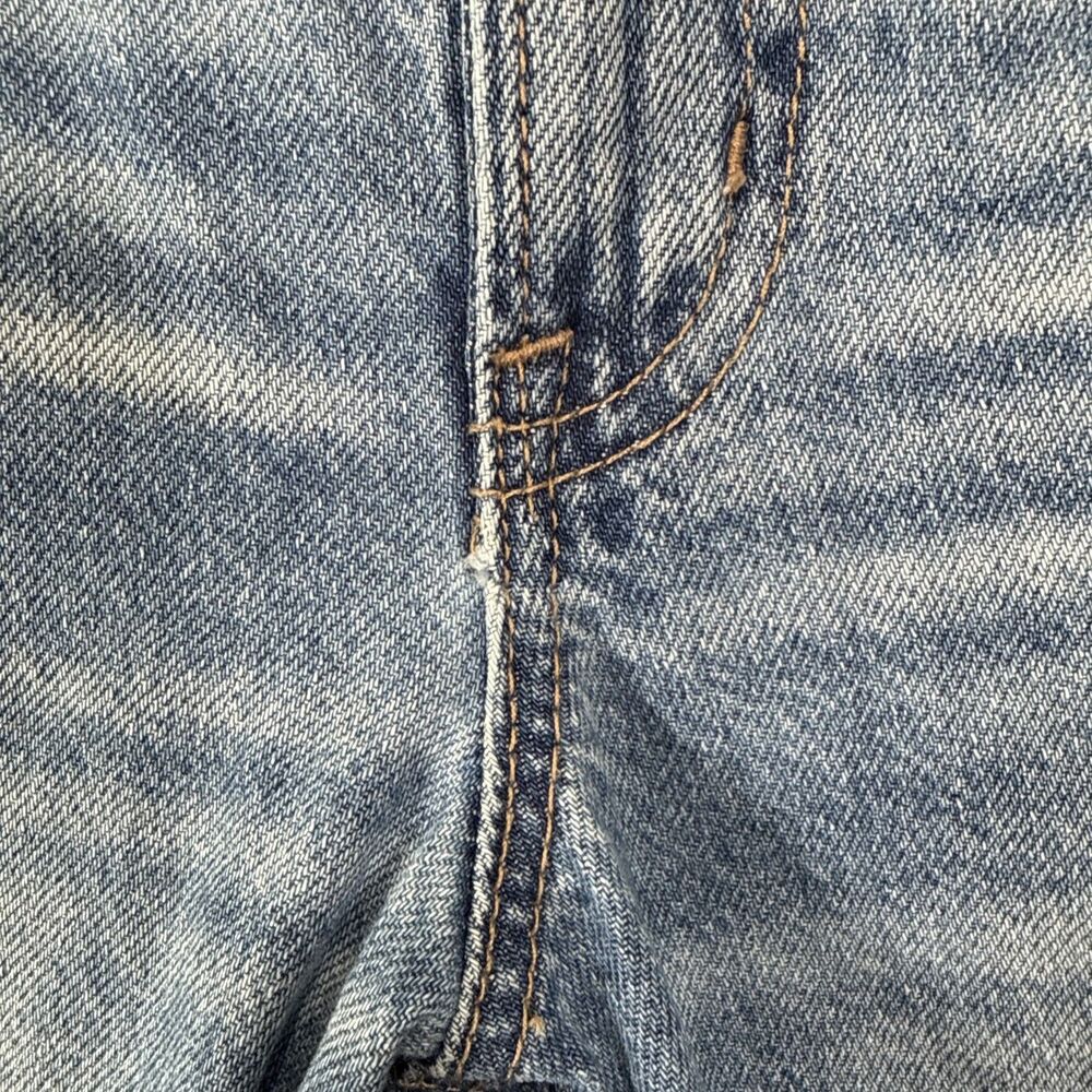 American Eagle Curvy Super High Rise Baggy Straight Jeans 6 Long Medium Wash - Picture 13 of 13